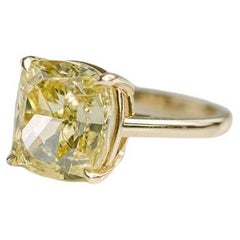 3 Carat Cushion Statement Fancy Yellow 14K Gold Sunlit Royal Radiance Heirloom