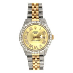 3 Carat Diamond Bezel Rolex Datejust Two Tone Jubilee Bracelet Ref. 16013