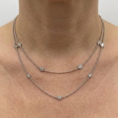 „3 Carat Diamond By The Yard“-Halskette in 14-karätigem Weißgold