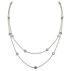 „3 Carat Diamond By The Yard“-Halskette in 14-karätigem Weißgold