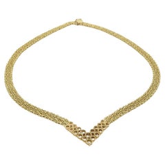 3 Carat Diamond Choker Yellow Gold Necklace