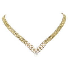 3 Carat Diamond Choker Yellow Gold Necklace