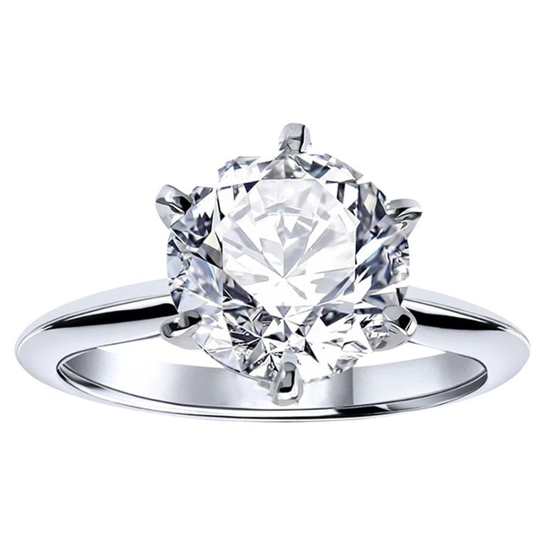 Customizable 3 Carat Diamond Engagement Ring in 18K White Gold, Certified G  Color For Sale at 1stDibs | .3 carat diamond ring, 18 carat engagement ring,  3 carat gold