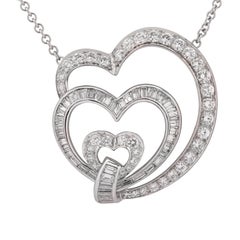 3 Carat Diamond Heart Necklace