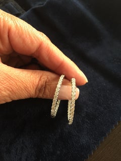 3 Carat Diamond Hoop Earrings