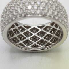 3 Carat Diamond Multi-Row Pave Eternity Band Ring in 14k White Gold