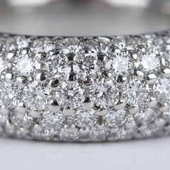 3 Carat Diamond Pave Eternity Band Ring in 18k White Gold
