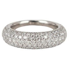 3 Carat Diamond Pave Eternity Band Ring in 18k White Gold