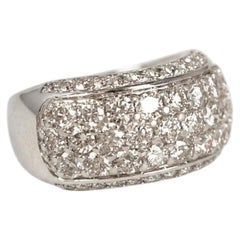 3 Carat Diamond Pave Multi-Row Band in 14k White Gold