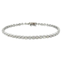 Bracelet de tennis à 4 branches avec diamants de 3 carats en platine 4MM 7".