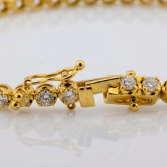 3 Carat Diamond Tennis Bracelet in 18k Yellow Gold