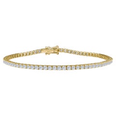 3 Carat Diamond Tennis Bracelet Yellow Gold GH SI1 Diamonds