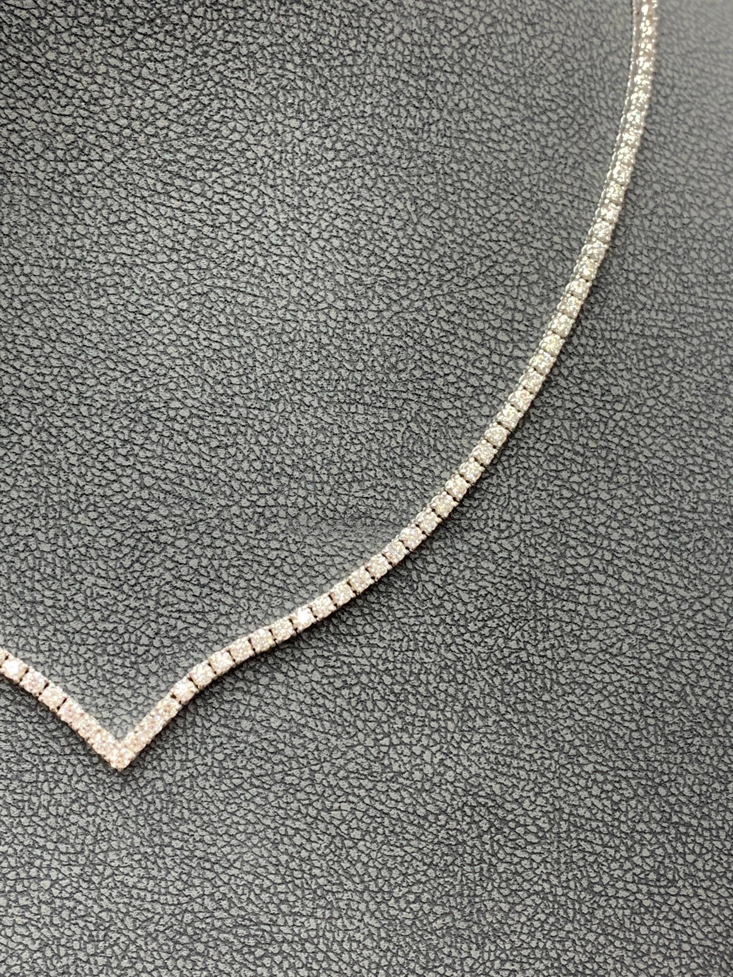 3 carat tennis necklace