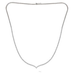 3 Carat Diamond Tennis Necklace in 14K White Gold