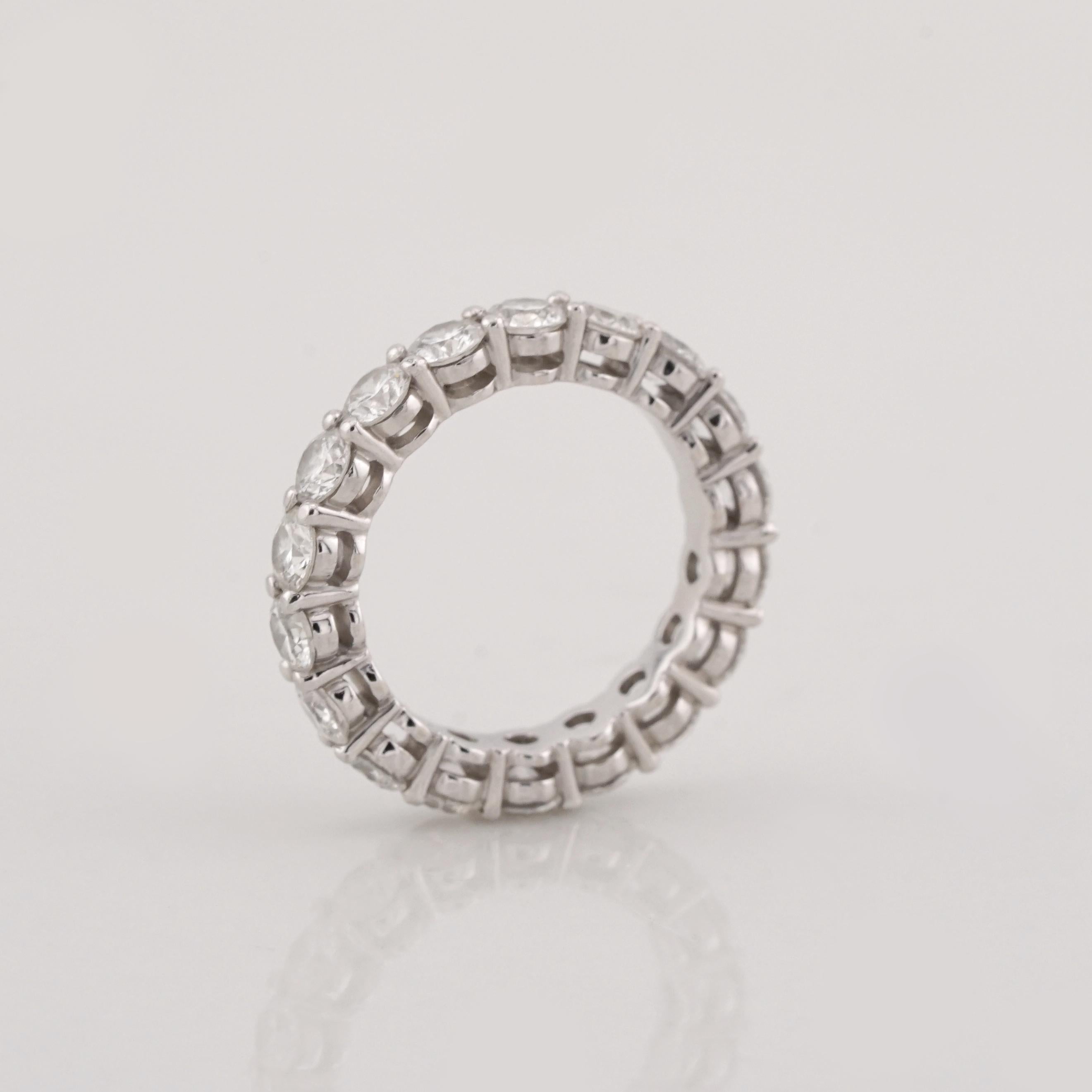 Round Cut 3 Carat Diamond Tiffany & Co Eternity Band Ring