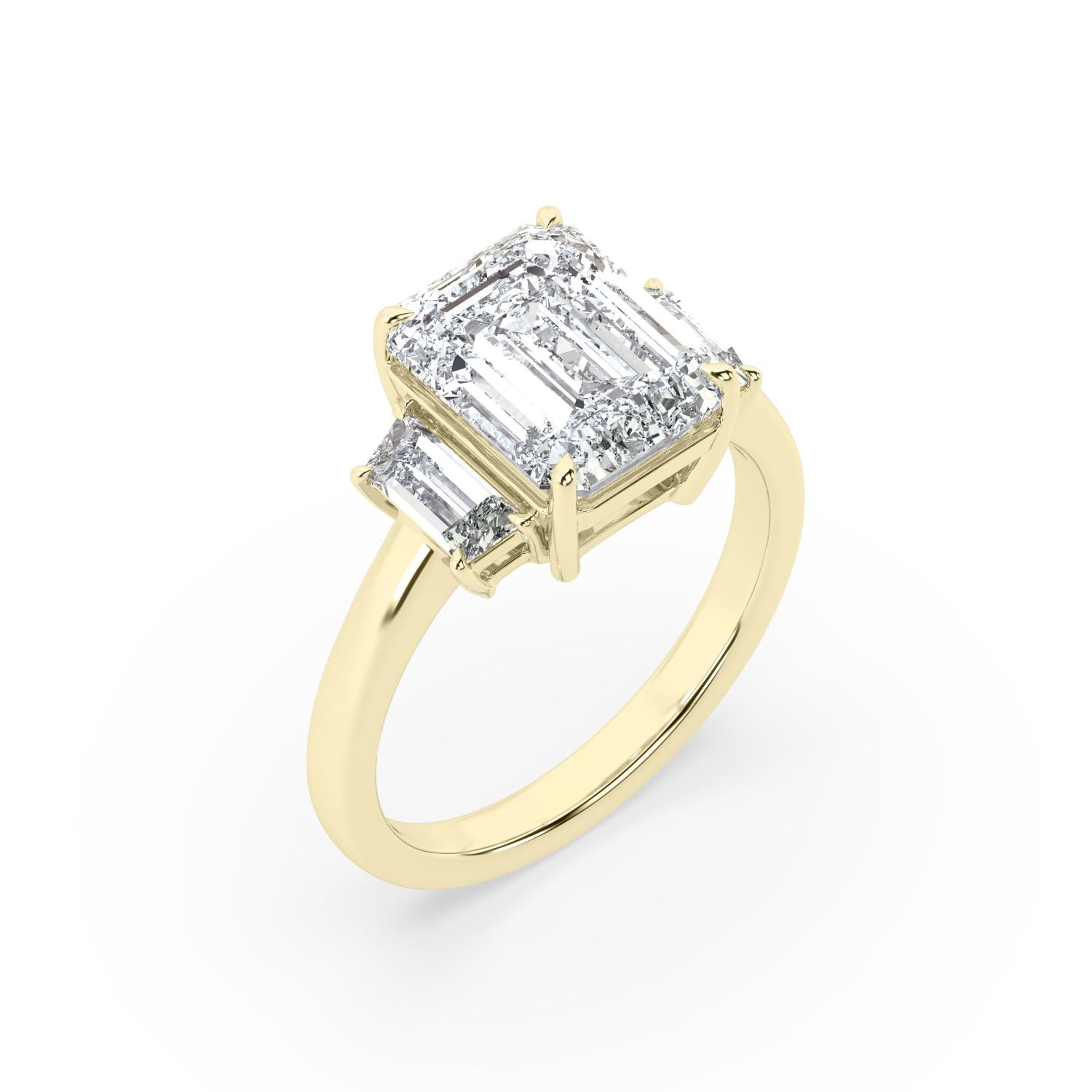 emerald cut 3 carat diamond ring