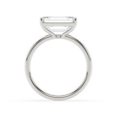 3 Carat Emerald Cut Diamond East to West Engagement Ring in Platinum