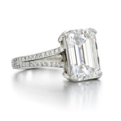 3 Carat Emerald-cut Statement / H color SI 14K White Gold
