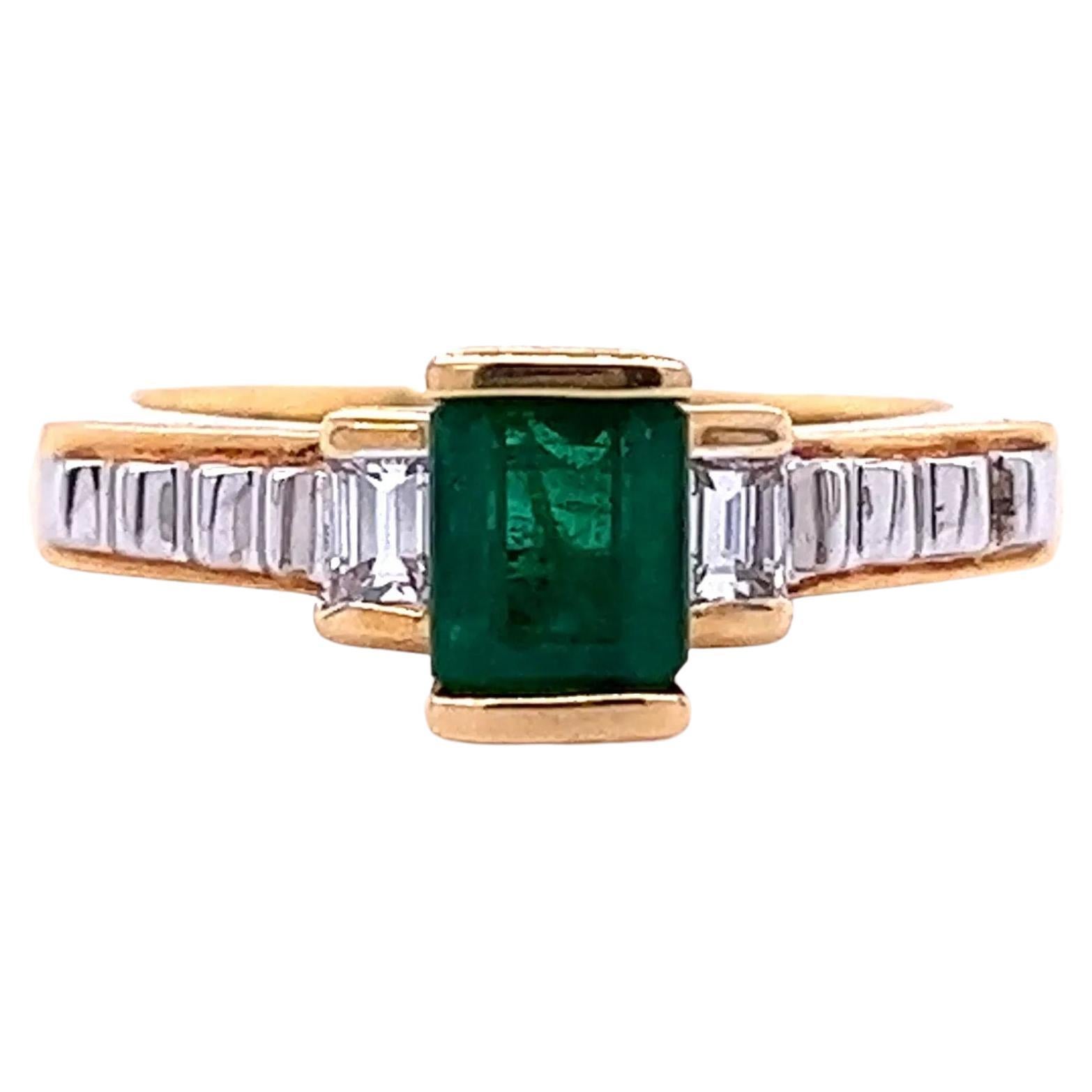 For Sale:  3 Carat Emerald Diamond Wedding Band Emerald Diamond Half Eternity Gold Ring