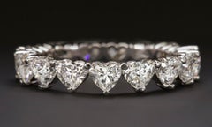 3 Carat Eternity Wedding Band Heart Shape Diamond Ring