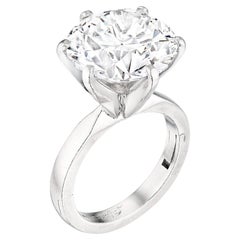 Anillo de Diamante Brillante Redondo G VVS de 3 Quilates  Una declaración atemporal GIA