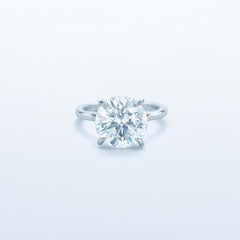 3-Carat H VS Round Brilliant Diamond Ring  A Timeless Statement GIA