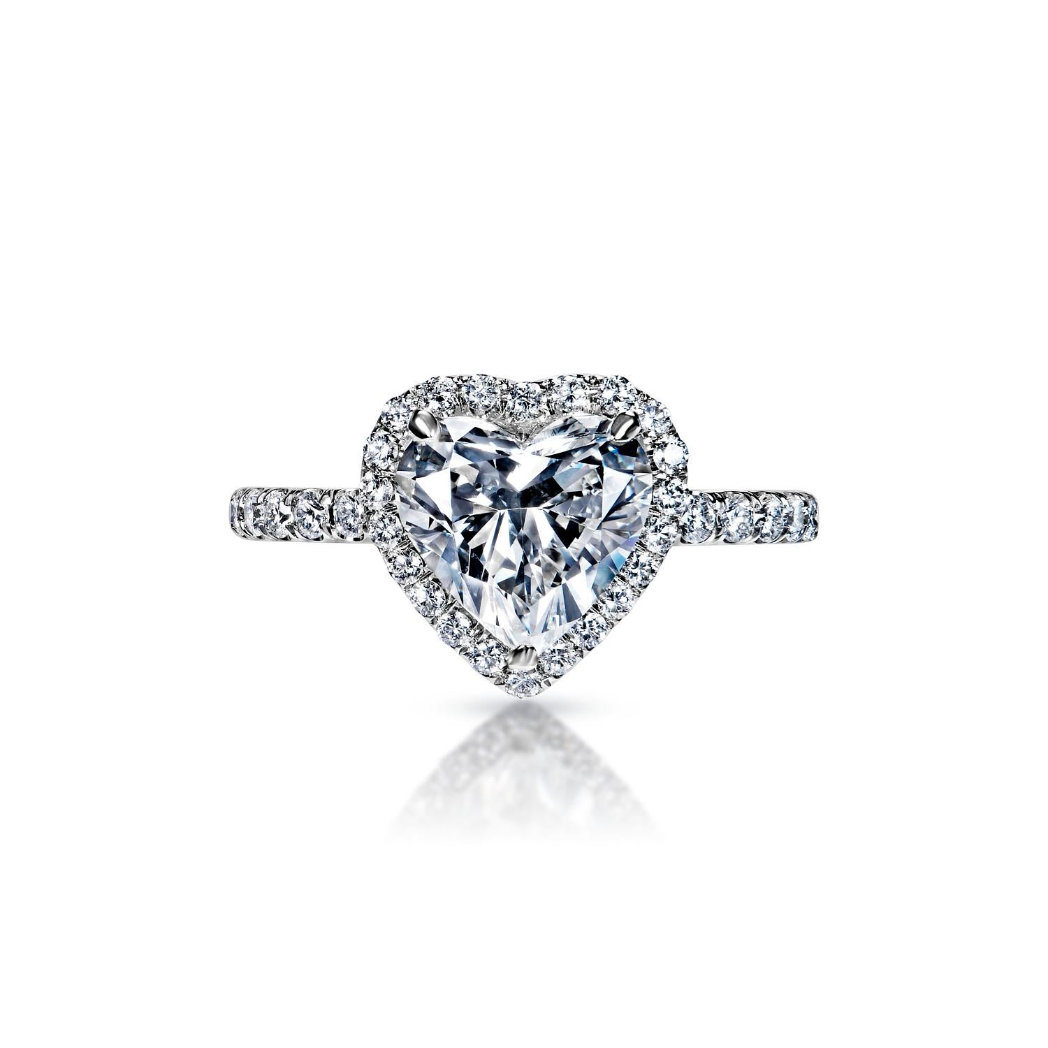 Yaretzi 3 Carat F SI2 Heart Shape Diamond Engagement Ring in Platinum. GIA Certified. By Mike Nekta

 

GIA CERTIFIED
Center Diamond:

Carat Weight: 2.01 Carats
Color : F*
Clarity: SI2
Style: Heart Shape
*This Diamond has been treated by one or more