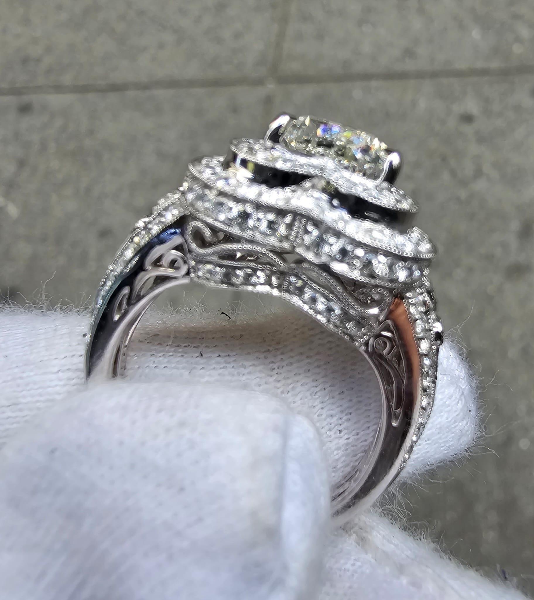 3 Carat Heart Shape Diamond Engagement Ring GIA Certified K SI2 2