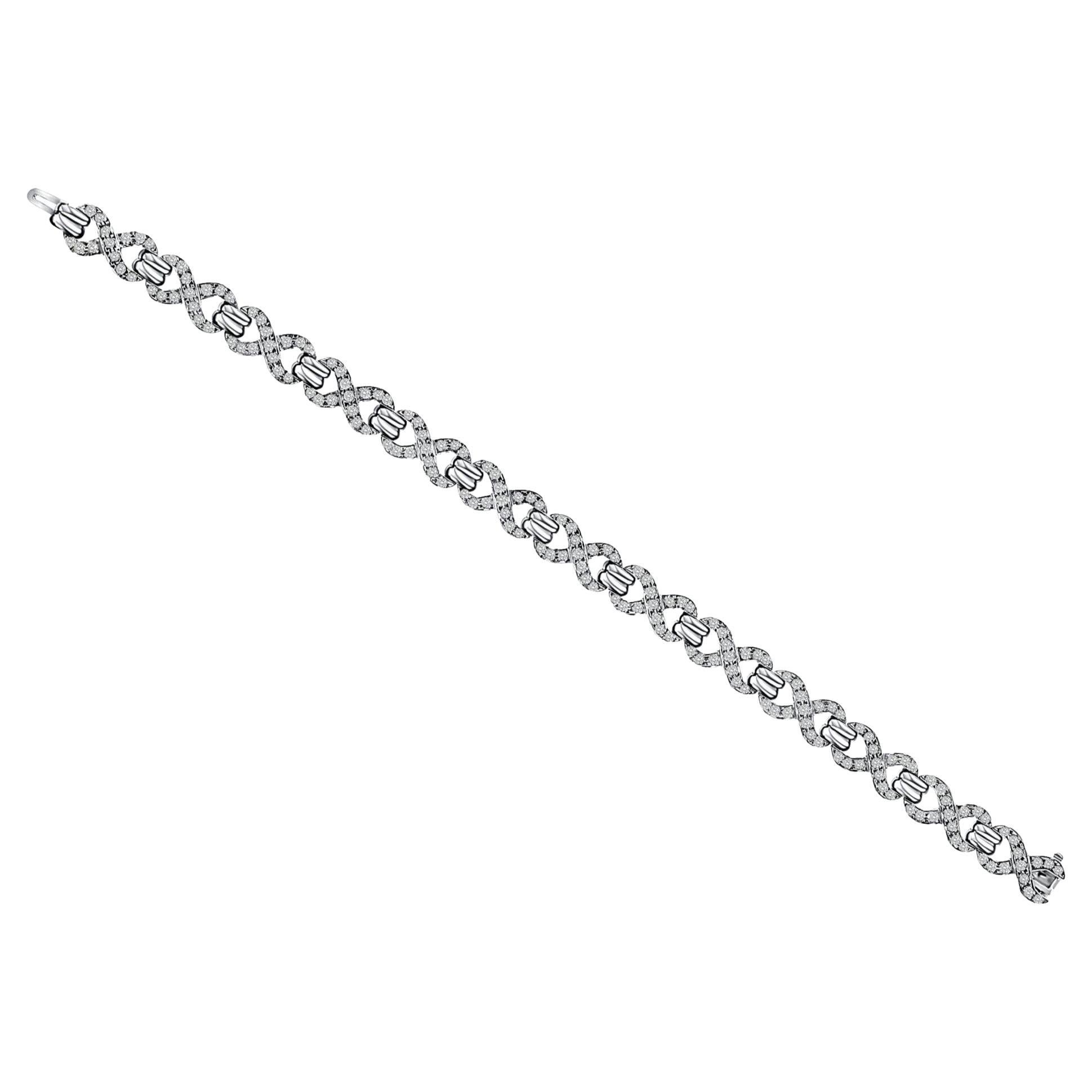 3 Carat Infinity Diamond Link Tennis Bracelet