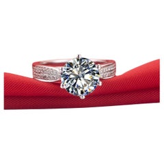 3 Carat Lab Grown Diamond Platinum Ring