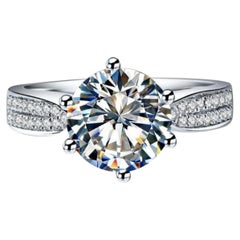 3 Carat Lab Grown Diamond Platinum Ring