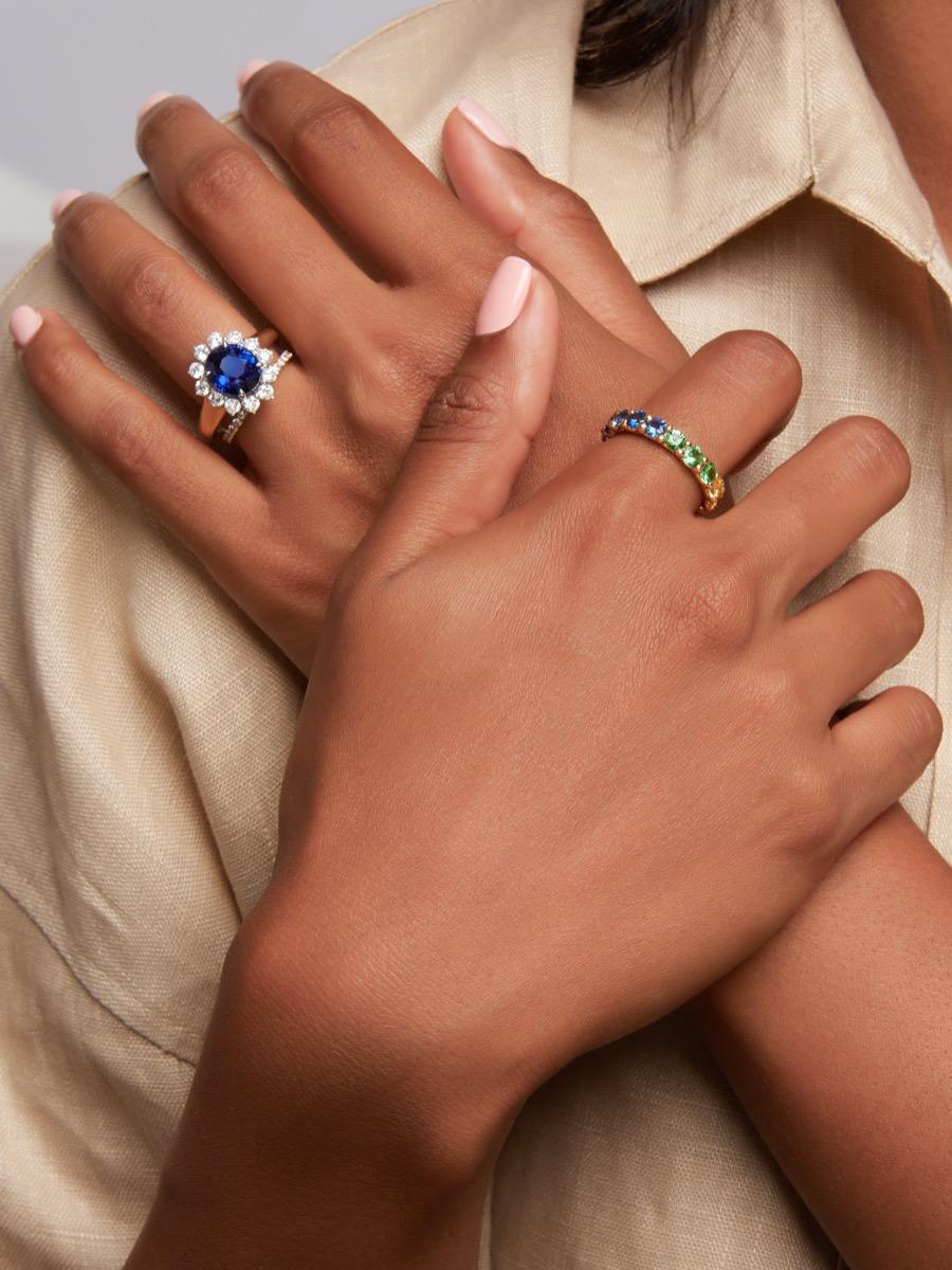 An ode to the wedding tradition of ‘something blue’, our stunning Royal Blue Sapphire Ring is imbued with a sense of timeless romance.Royal Blue Sapphire Ring featuring a very high quality sapphire. 

Gemstone: natural royal blue Sapphire
Colour /