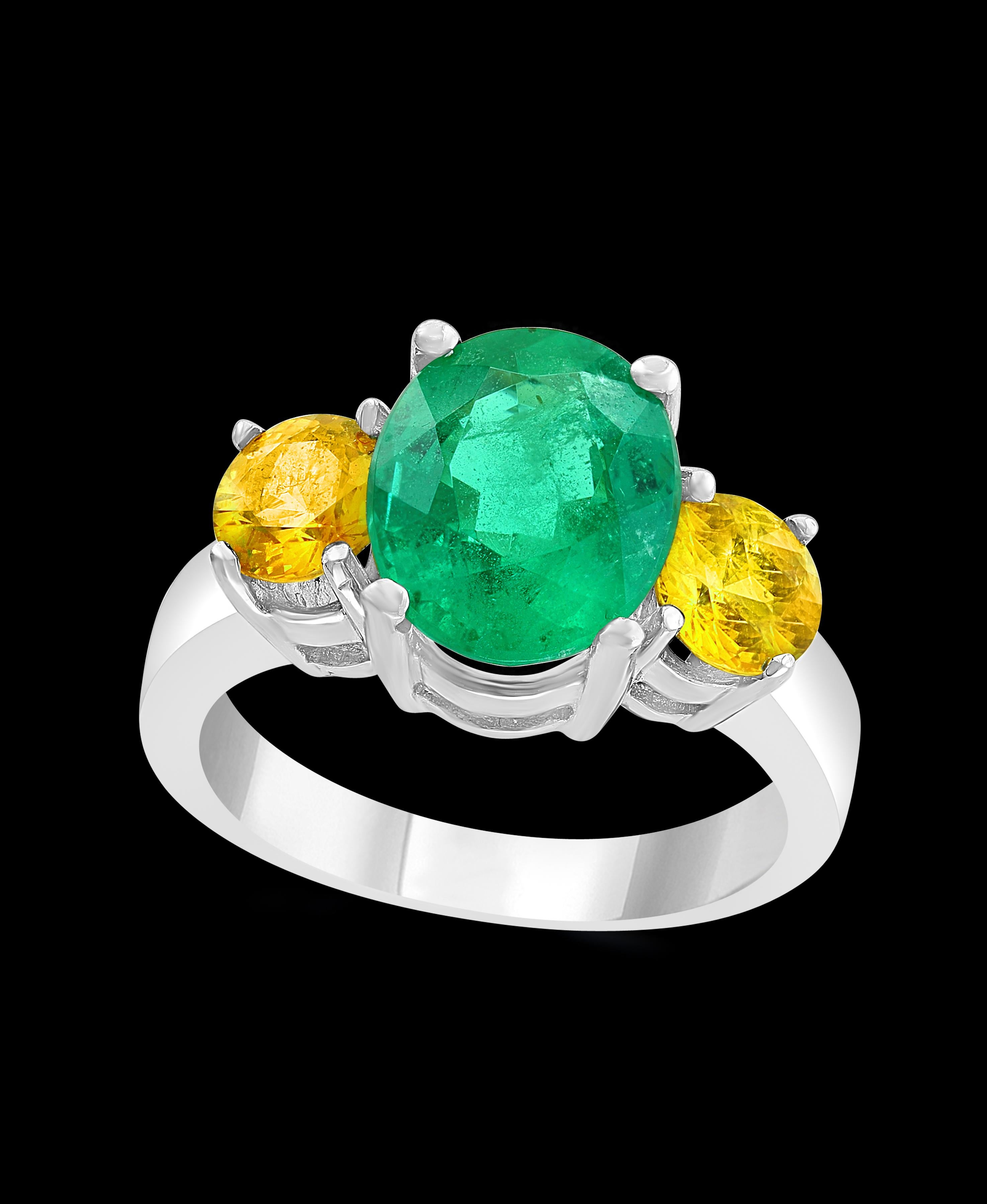 3 carat yellow sapphire ring