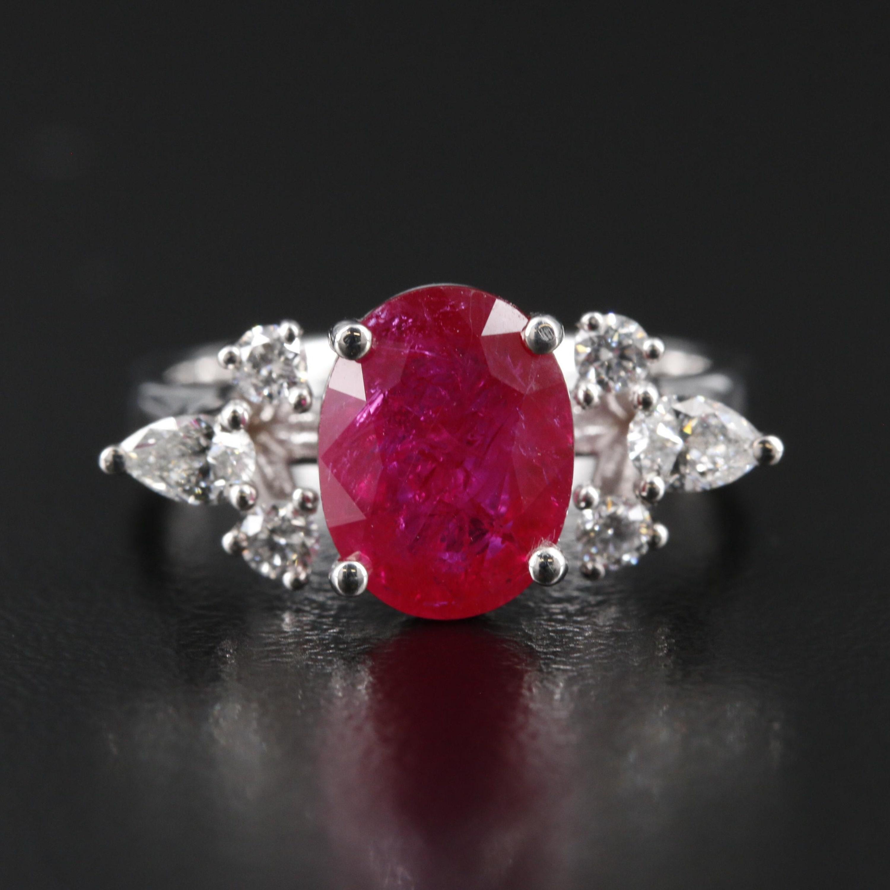 For Sale:  2 Carat Oval Cut Ruby Engagement Ring Antique Victorian Ruby Ruby Wedding Ring 6