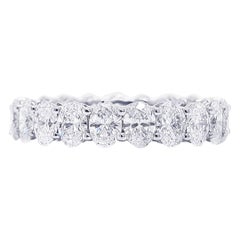 3 Carat Oval Eternity Band 14K Gold