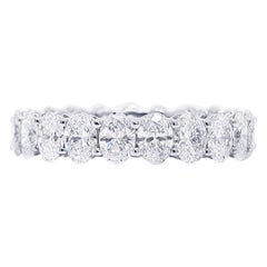 3 carat Oval Eternity Band 18K Gold
