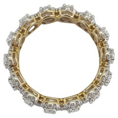 3 Carat Oval Halo Eternity Band Ring