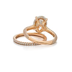 3 Carat Oval Statement Brilliant White VS 14K White Gold Everyday Royalty