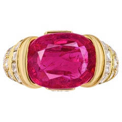 3 Carat Oval Statement Ruby Red 14K White Gold Everyday Royalty Heirloom