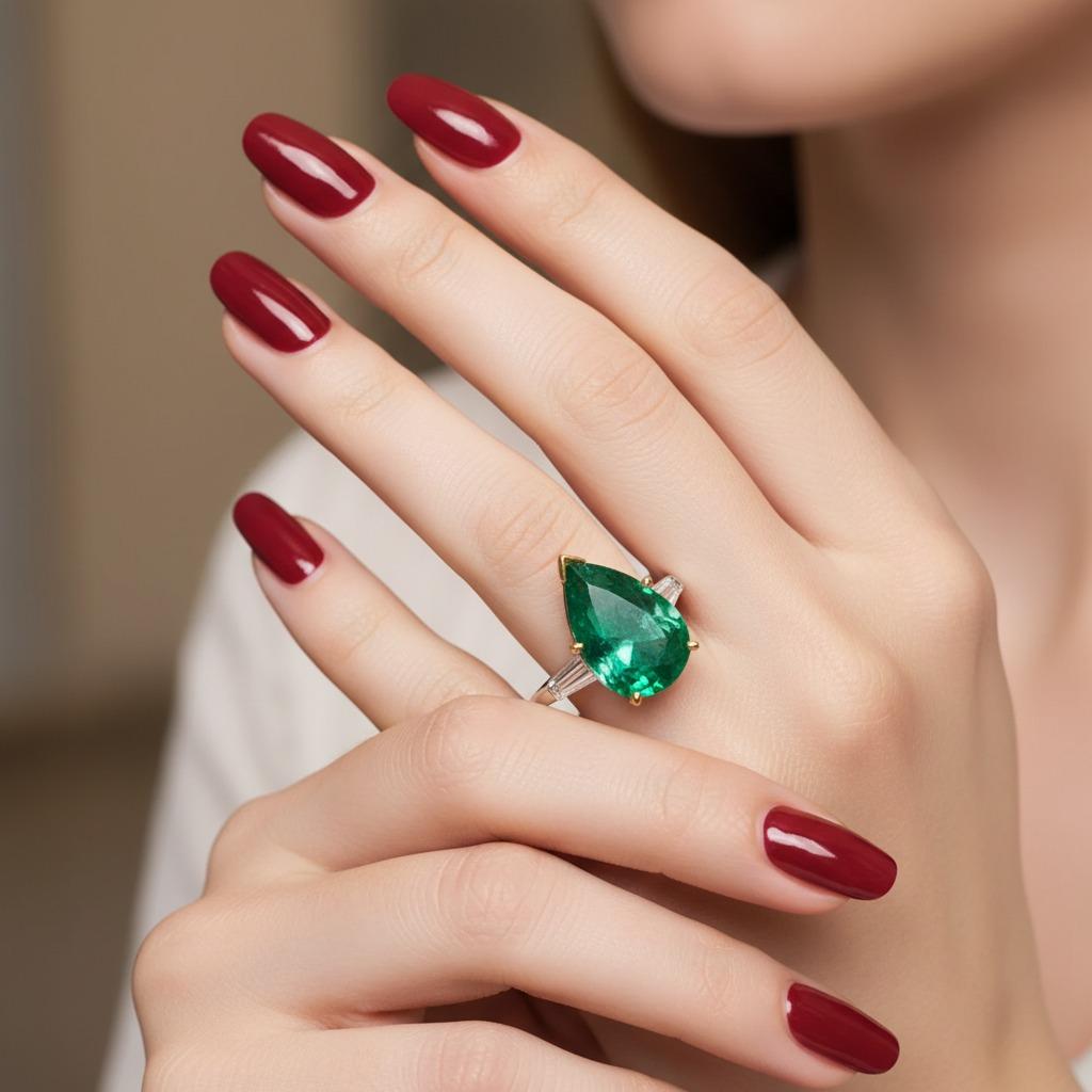 Femenino o masculino Anillo de oro de 18 quilates y platino con diamantes baguette cónicos talla pera de 3 quilates en venta