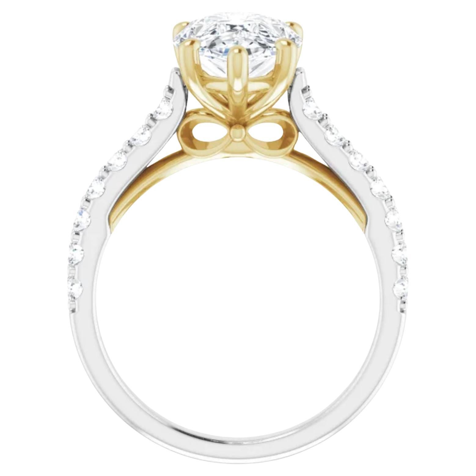 3 carat pear shaped engagement ring.