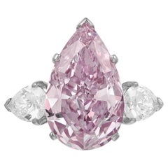 3 Karat Birne Statement Fancy rosa  Diamantring Rare Fancy-Color Splendour