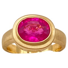 3 Carat Pink Tourmaline 18Kt Yellow Gold