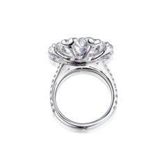 3 Carat radiant Brilliant Statement Fancy pink  Diamond Ring Sunlit Royal