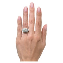 3 Carat Radiant Diamond Ring Brilliant White 14K White Gold Effortless Elegance