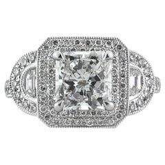 3 Carat Radiant Diamond Ring Brilliant White 14K White Gold Effortless Elegance