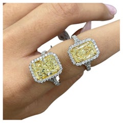 3 Carat Radiant Diamond Ring Fancy Yellow 14K Gold Colour-Collector’s Treasure