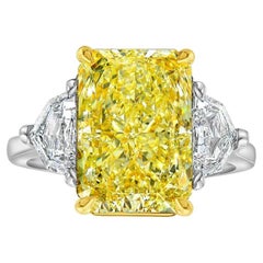 3 Karat Radiant Diamantring Fancy Gelb 14K Gold Seltene Fancy-Color Pracht