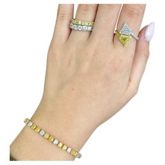 3 Carat Radiant Eternity Band Fancy Yellow 14K Gold Colour-Collector’s Treasure