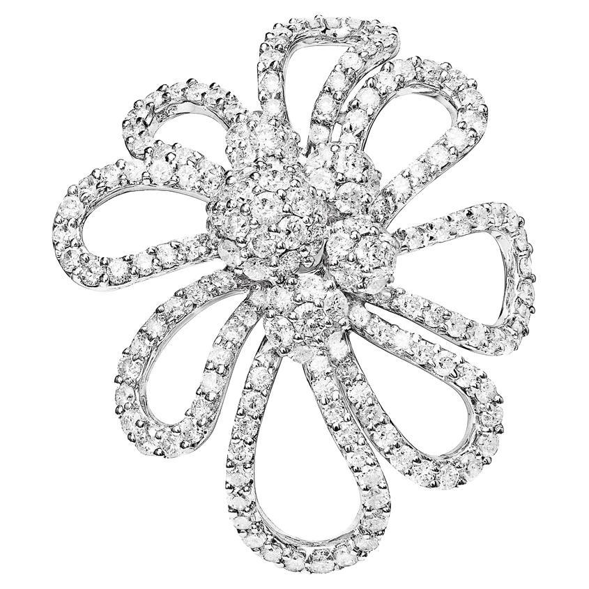 Adley 3 Carat Round Brilliant Diamond Cocktail Ring Certified For Sale